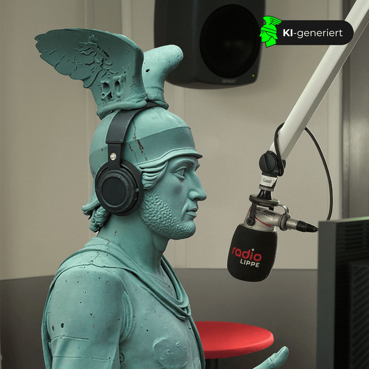 KI-Hermann im Interview bei Radio Lippe (KI-generiert)
